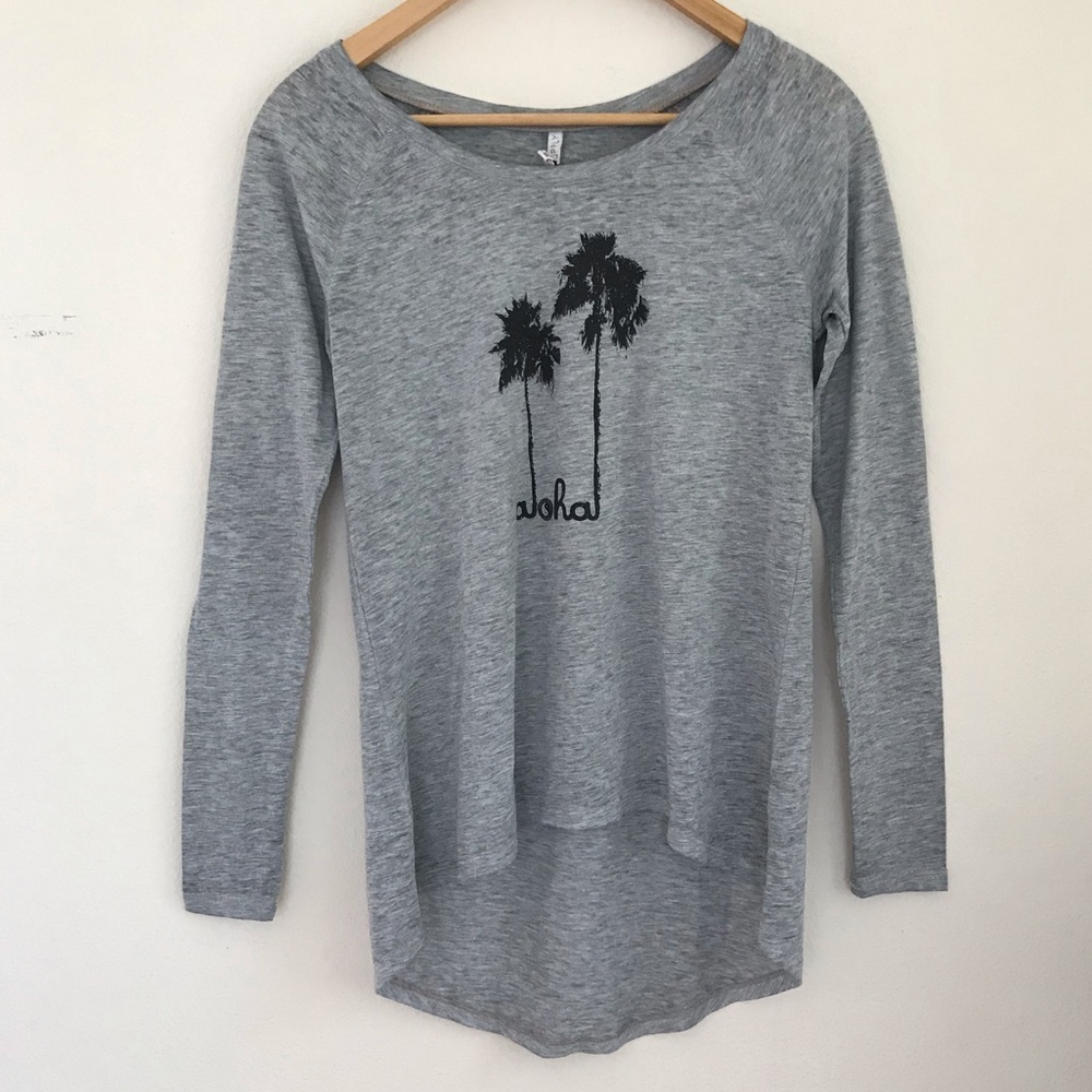 T&C Aloha Palm Trees Long Sleeve Top